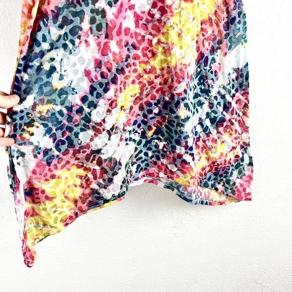 OP |🌈🐆Rainbow Cheetah Print Knotted Racerback Long Tank Top - Picture 8 of 12